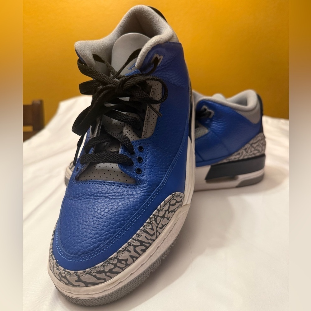 Air Jordan 3 Retro varsity Royal Cement size 12 Mens Blue Black Sneakers